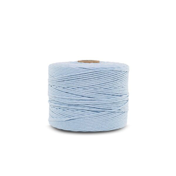 Skręcany sznurek do makramy bawełniany niebieski jasny